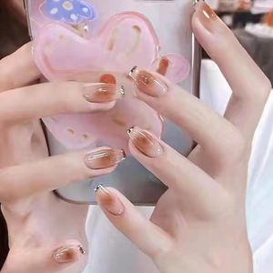 False Nails French Manicure набор с дизайнами 24 pcs/set gnile art accesoires charms поставки для профессионалов