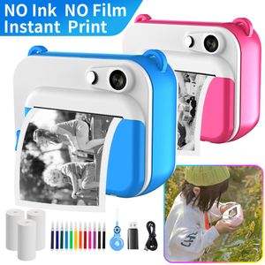 Digital Cameras DIY Kid Instant Print Thermal Printing Po Girls Toy Child Video Boy's Birthday Gift 221117