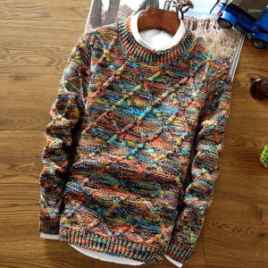 Suéteres masculinos 2022 Autumn Men Clowe mapô quente para moleto quente para acrílico casual malhado no pescoço redondo