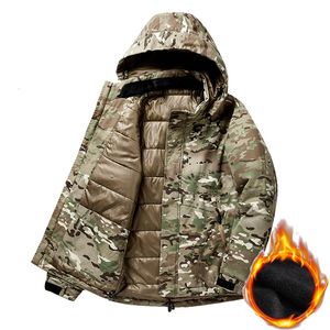 Erkek Aşağı Parkas Bombacı Ceketler Dış Giyim Kapşonlu Zip Up Vintage Kış Askeri Erkek Kamuflaj Yeşil Yastıklı Ceket Yüksek Kalite 221.117