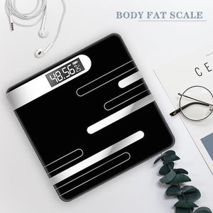 Akıllı ölçekler vücut yağ ölçeği dijital ölçekli elektronik banyo ağırlığı LED ekran ile akıllı ölçek Fitness Sağlığı için BMI Dengesi 211117