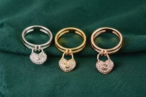 Винтажное кольцо кластера медь с 18 -каратным золотым покрытием полным хрустальным замком сердца шарм двойной кольцо для женских ювелирных ювелирных изделий подарочная коробка