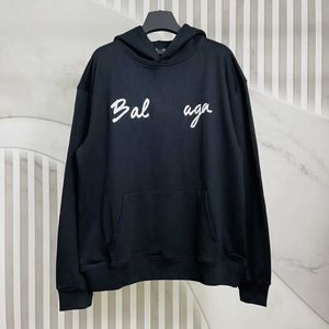 Дизайнер Balencigas Women Graffiti Hoodie Осень и зимний классический пуловой пуловой свитер с капюшоном.