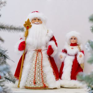 Decorações de Natal Papai Noel Dolls Dolls Plush Toy Candy Caixa de balde decoração de neve menina presente de aniversário Crianças Decoração de ornamentos 221117