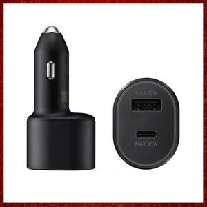 60 Вт для Samsung Super Fast Car Charger PD USB Type C Port Auto Cargador 45W Galaxy S22 5G S21 Примечание 20 10 Z Flip3 A52 M52 Зарядка автомобильная электроника Бесплатный корабль.