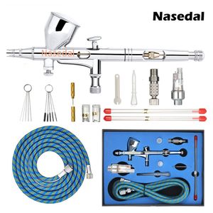 Груллс-пистолеты Nassedal Gravity Dual-Doection Mini 9CC Airbrush Airbrush Paint Main Maving Set Tatatoo Art Diy инструмент 0,2 мм/0,3 мм/0,5 мм 221118