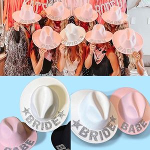 Берец невеста ковбойская шляпа федора Cowgirl Bachelorette Party Props Женщины миссис для Bridal