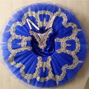 Стадия носить голубое платье балерины Swan Lake Dance Costum