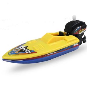 Ванные игрушки детские игрушки Speed ​​Boat Ship up Clockwork Ploating Water Classic Summer Dish for Kids Boys Подарки 221118