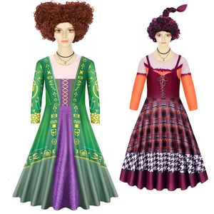 Özel Durumlar Hocus Pocus Sarah Sanderson Cosplay Kostümü Çocuklar İçin Çocuklar Elbise Cadılar Bayramı Karnaval Parti Kostümleri Kızlar 221118