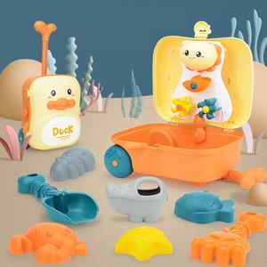 Bath Toys Kids Mini Portable Beach Sand Toy Set с троллейпингом Летние игры на открытом воздухе подарок для детей малышей для мальчиков 221118