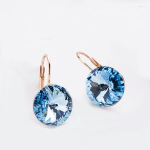 Dangle Küpeler Trend Mücevher 2022 Moda Avusturya Kristal Küpe Gül Altın Renk Bella Drop Kadınlar Noel Bijoux Hediyeler
