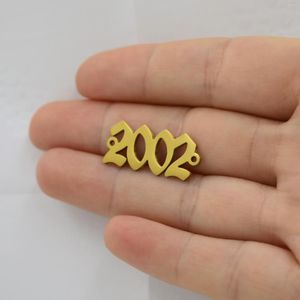 HOUWU HOUWU 1980-2022 Kararsız Kişiselleştirilmiş Paslanmaz Çelik Altın Eski İngilizce Numaralar Tarih Yıl