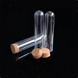Tubo de ensaio de plástico com rolhas de rolhas Bottle Bottle 3ml Lab Fornecedor Tubos cosméticos transparentes