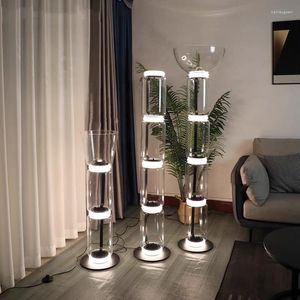 Floor Lamps Italy Design Lustre Nordic Bright LED Lights Indoor Living Room Bedroom Decor Stand Lighting Modern Heavy Glass Lamp