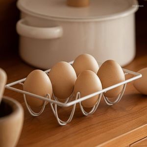 Кухня хранения пастырского стиля железа железной стойки 6 слотов держатель яйца с творческой металлической корзиной