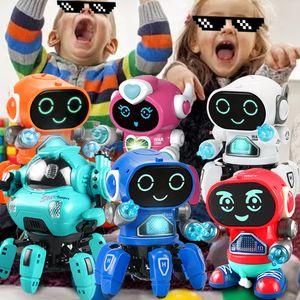 RC Robot Komik Elektrikli Dans Müzik Işık Yürüyüş Örümcek Bebek Oyuncak Çocuklar Çocuk Boy Kız Babys Toddler 3 5 1 6 2 ila 4 yaş 221122