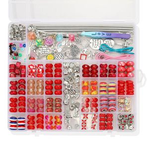 DIY Bilezik Aksesuarları Kılıf Gevşek Boncuklar Zincirler ve Araç 305pcs Set Hollow Candy Renkleri Boncuk Cazibesi Toptan