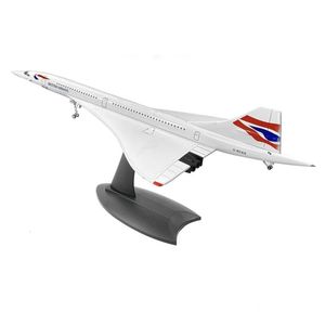 Simülatörler 1 200 Concorde Supersonic Yolcu Uçak Modeli Statik Ekran Koleksiyonu 221122