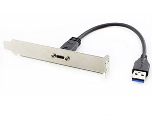 Новая панель Mainboard USB 3.0 Мужской порт до панели кабеля кабеля для женского порта Type-C с удлинительным шнуром для кронштейна PCI