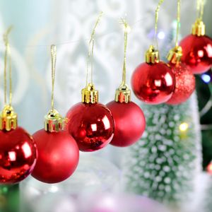 Noel Dekorasyonları Noel Çam Ağacı Süs Kırmızı lacivert Ball Süs 3cm20cm Çok Renk 2pcs20pcslot 221123