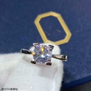Роскошные бренд -дизайнерские кольцевые кольца Top Sterling Silver Silver 3a Циркон обручальное кольцо для невест женские ювелирные ювелирные изделия подарок