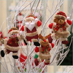 Рождественские украшения рождественская кукла висит мультфильм Санта -снеговик