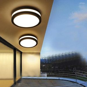 Tavan Işıkları 24/30W Alüminyum Kısa Açık LED Işık Banyo Balkon Koridoru Sundurma Su geçirmez Panel