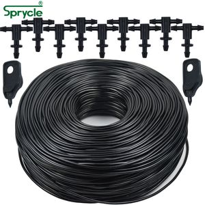 Hortumlar Sprycle 5m-140m Bahçe 3/5mm PVC Hortum Mikro Damla Sulama Sistemi W/2 Yollu Konektör 1/8 '' Tüp Boru Drip Serası 221122