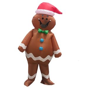 Tema kostümü yetişkin Noel ağacı zencefilli kurabiye şişme cosplay elbise takım elbise cadılar bayramı komik Noel baba partisi disfraz 221124