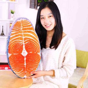 Помываемая забавная симуляция вкусная лососевая рыба -суши подушка творческий дизайн домашний декор J220729