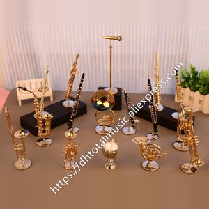 Dekoratif nesneler figürinler dh minyatür flüt klarnet saksafon trompet trombon fransız boynuz modeli mini süsler hediye ve dekorasyon 221124
