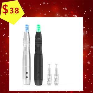 Home Beauty Microneedle Pen Medical Derma Roller с сывороткой со светодиодными картриджами комбинированные электропорации электрический беспроводной дермапен