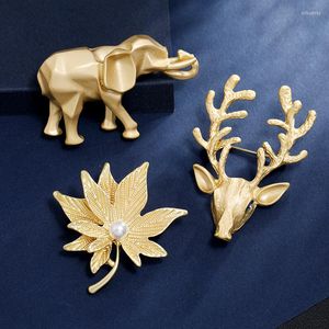 Broches por atacado elefante retro elk metal broche feminino acessórios de moda