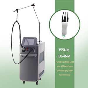 High Power Alexandrite Laser Hair Removal Machine 755nm ND Yag 1064nm Nail Acne Treatment Spider veins Remove Beauty Equipment