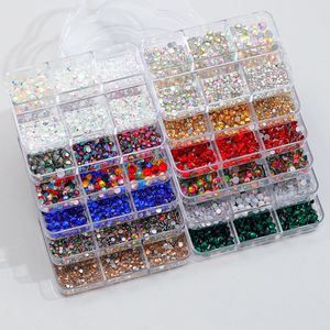Beads Glass Rhinestones Crystal Flatback Gemstones for Crafts Nails Makeup Bags and Shoes Decoration