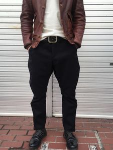 Erkekler Pantolon Siyah Binicilik Pantolon Yün Pantlar Bahar Çift Uygun ve Sıcak İnce Uygun Tozluklar Modeli U-909