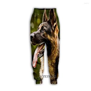 Erkekler Pantolon Erkekler/Kadınlar Alman Çoban Köpek 3d Baskılı Sıradan Moda Sokak Giyim Erkekler Gevşek Sporting Uzun F24