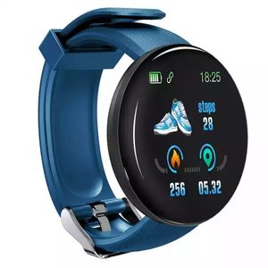 Relógios inteligentes D18 para homens e mulheres, relógio inteligente para pressão arterial, rastreador esportivo, pedômetro, relógios inteligentes à prova d'água SmartBand