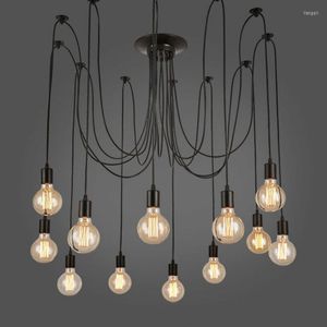 Подвесные лампы 5/6/8/10/12 Lights Diy Spider Industrial White/Black Loft Highing Shinkures для домашних освещений