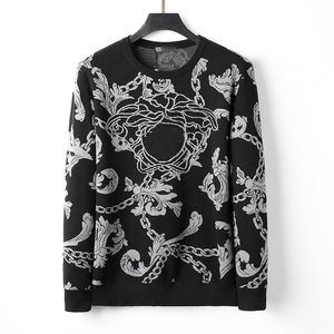 Esigner Men Sweater Luxury Christmas Gift-Герининица Черная вязаная вышива