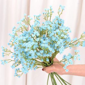 Dekoratif çiçekler 60cm gypsophila yapay diy çiçek buketleri ev dekorasyon için düzenleme düğün partisi süslü çiçek sahte bitki