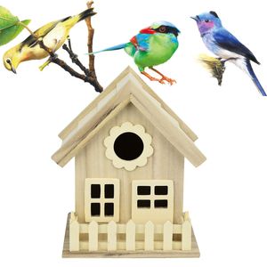 Птичьи клетки гнездо Dox House деревянный сад ручной работы на открытом воздухе Diy House Word Yard Warding Decoration 221128