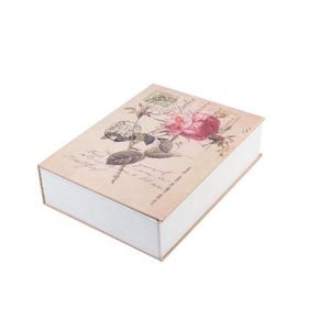 Caixas de armazenamento caixas de bloqueio codificado Caixa de depósito segura Livro do livro clássico de rosa rosa coto