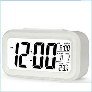 Desk Table Clocks Intelligence Glow Electronic Alarm Clock Student Children Led Digital Clocks With Temperature Date Mticolor 10 8 Dhzpa