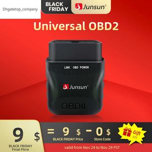 Junsun ELM327 V1.5 OBD2 Araç Teşhis Tarayıcısı Bluetooth Araba Adaptörü 2din Radyo için Otomatik Sorun Giderme Aracı