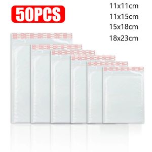 Mail Bags 50PCS Shockproof White Foam Envelope Selfsealing Padded Bubble Pearl Film Office Packaging Parcel 221128