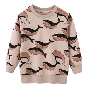 Pullover Jumping Meters Arrival Autumn Boys Girls Sweatshirts Cotton Whale Print Selling Kids Clothes Long Sleeve Sport Shirts 221128