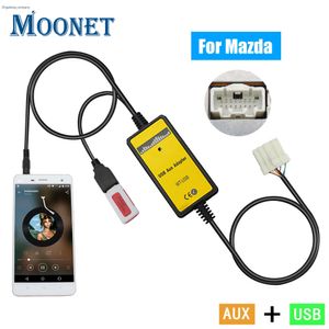 Moonet Car Audio AUX USB-Adapter 3,5 mm in CD-Wechsler für Mazda 3 5 6 MPV CX7