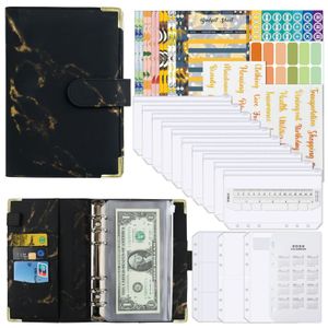 Filing Supplies A6Money Budget Planner Binder with Zipper Envelopes Cash for ing Money Organizer 221128